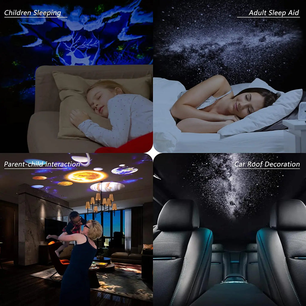 Galaxy Star Projector Night Light – 360° Rotating Planetarium Lamp for Kids & Bedroom Decor