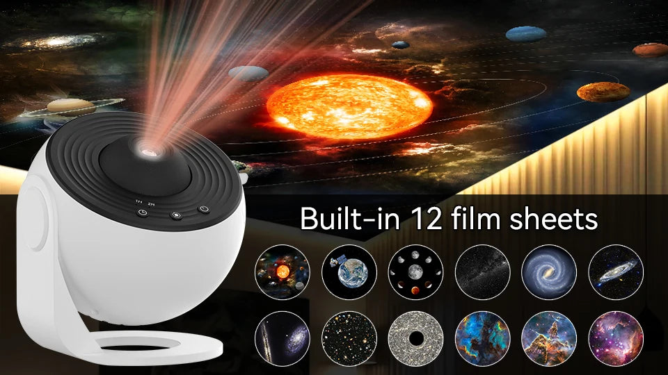 Galaxy Star Projector Night Light – 360° Rotating Planetarium Lamp for Kids & Bedroom Decor