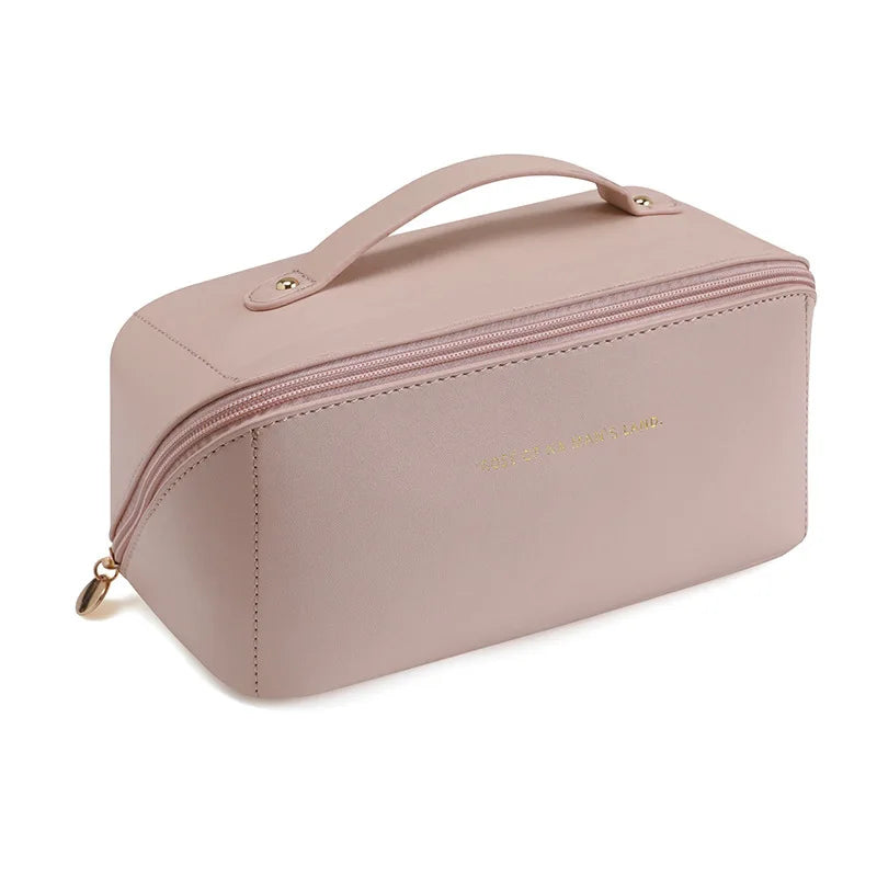 Large Capacity Portable Makeup Bag for Women | Travel Cosmetic & Toiletry Shell Pillow Pouch