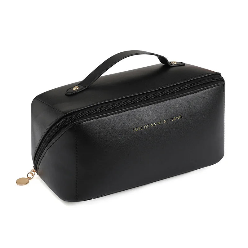 Large Capacity Portable Makeup Bag for Women | Travel Cosmetic & Toiletry Shell Pillow Pouch