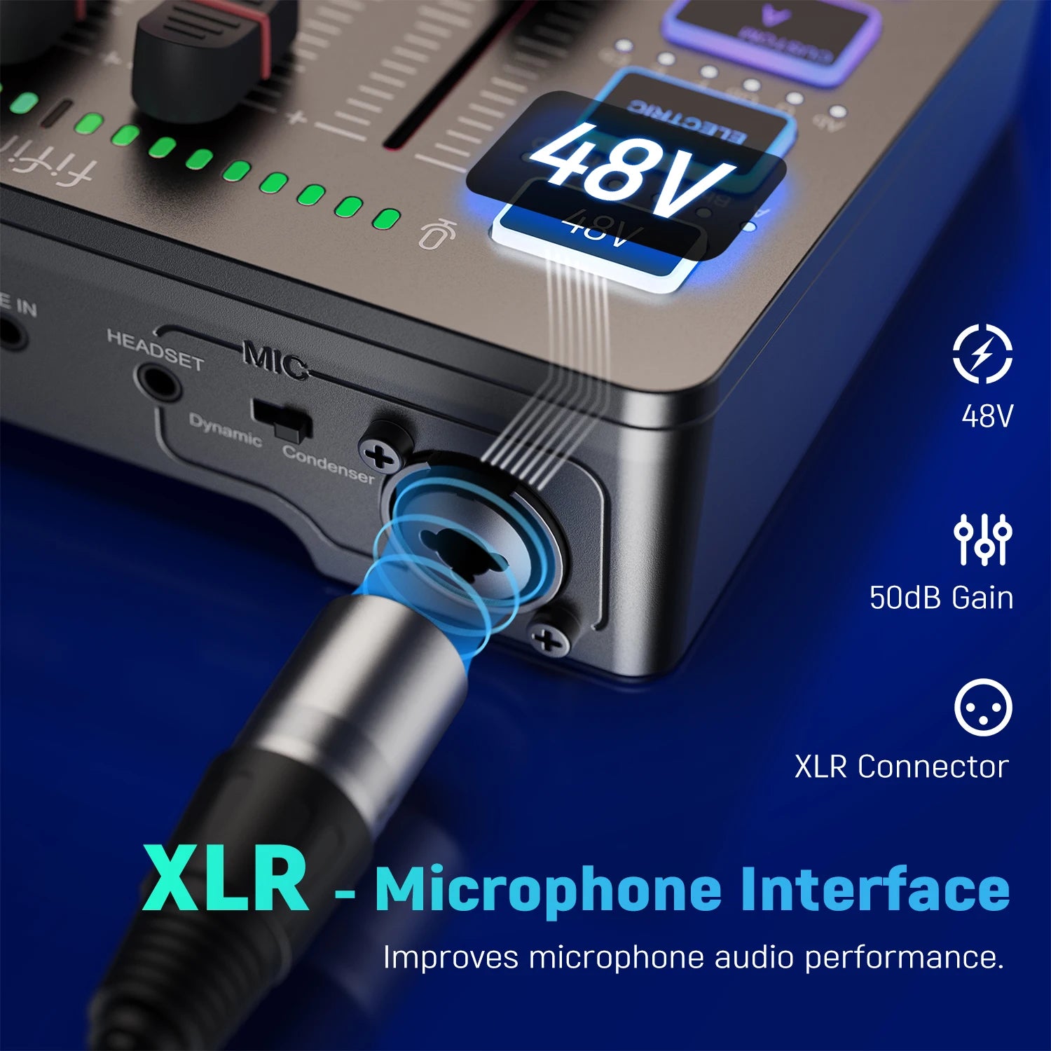FIFINE AmpliGame SC3 4-Channel RGB Audio Mixer for Streaming & Gaming – XLR Mic Interface, Voice Mixing, Podcast Compatible