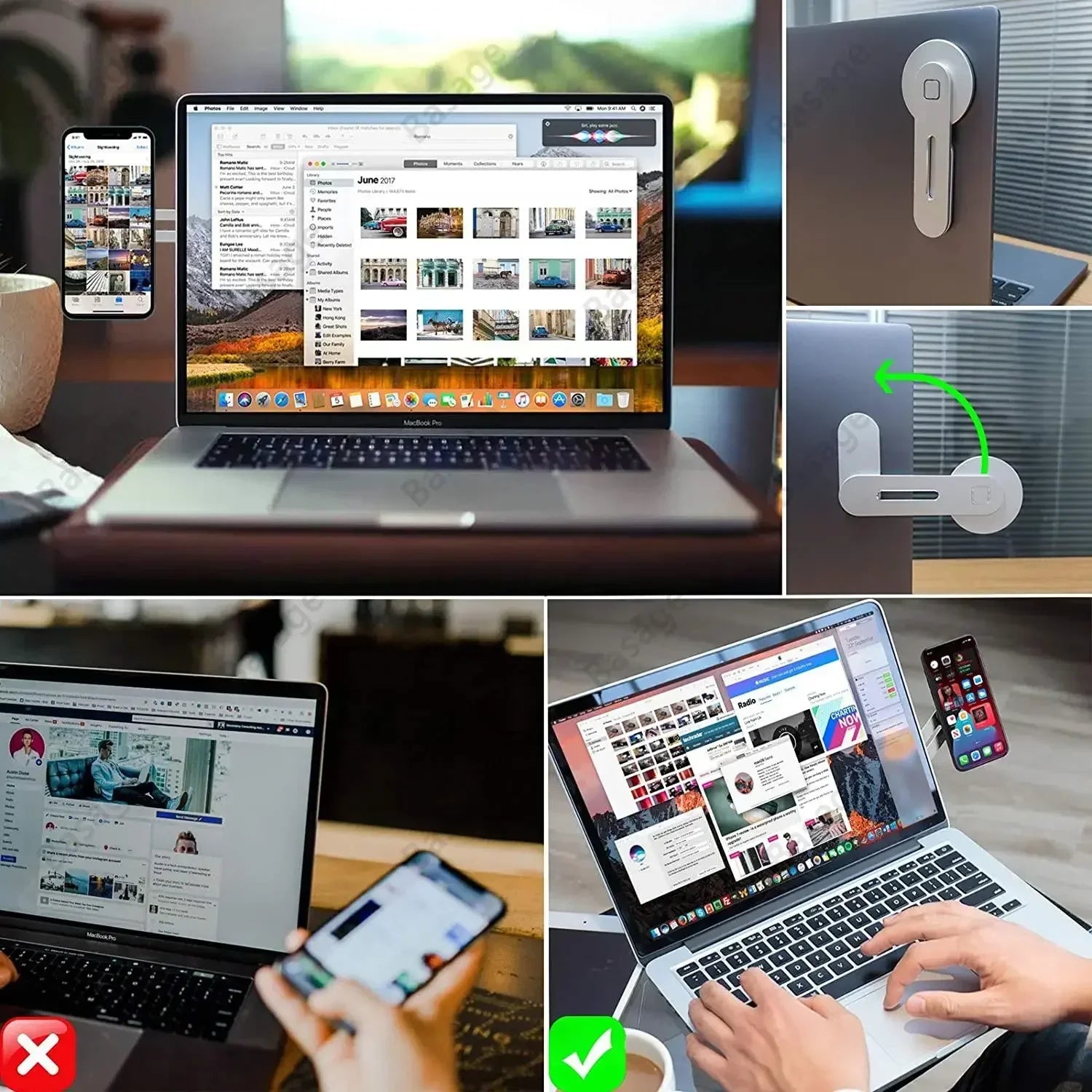 2025 Aluminum Alloy Magnetic Laptop Phone Holder
