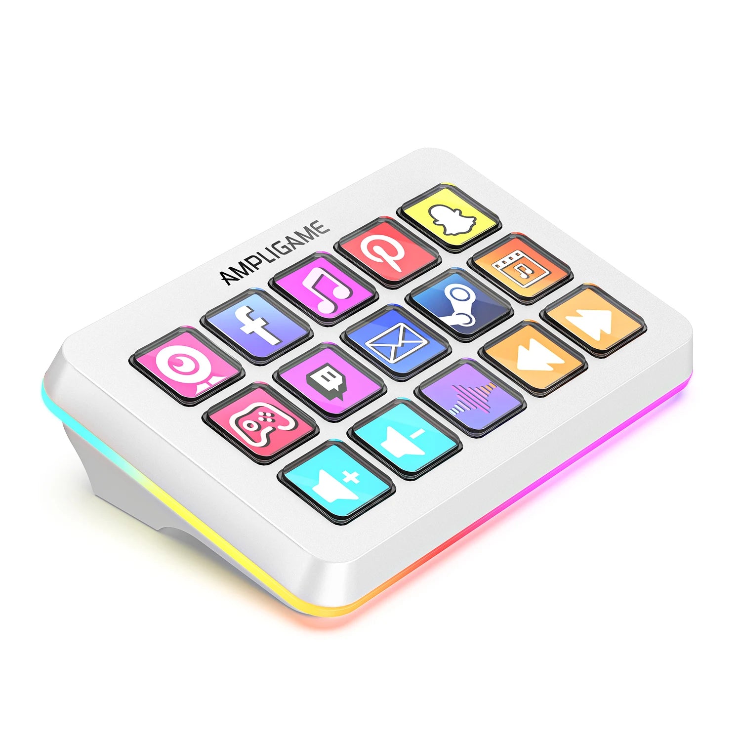 FIFINE D6 Mini Macro Keyboard – 15 Programmable Keys for OBS, Twitch, YouTube, VK | App-Controlled Trigger Actions