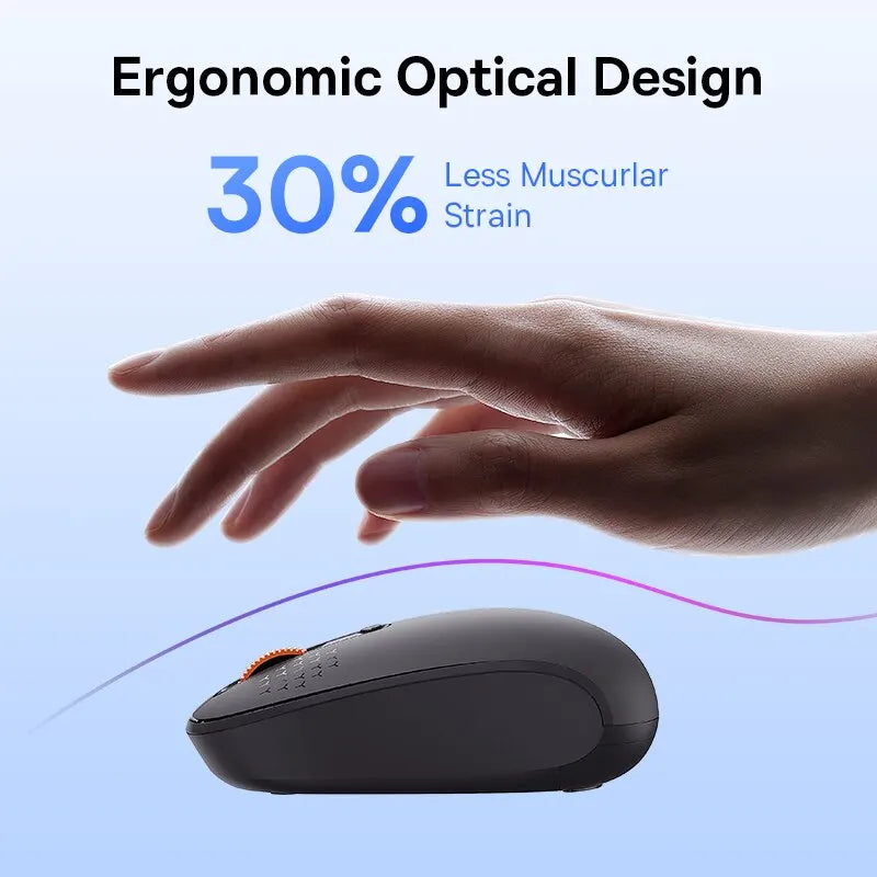 Baseus F01B Wireless Bluetooth5.0/2.4G/1600DPI Silent Click Mouse