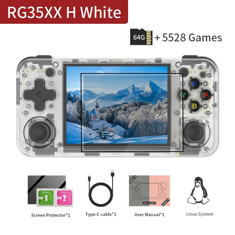 ANBERNIC RG35XX H – Portable Retro Gaming Console with 64GB & 5528 Classic Games