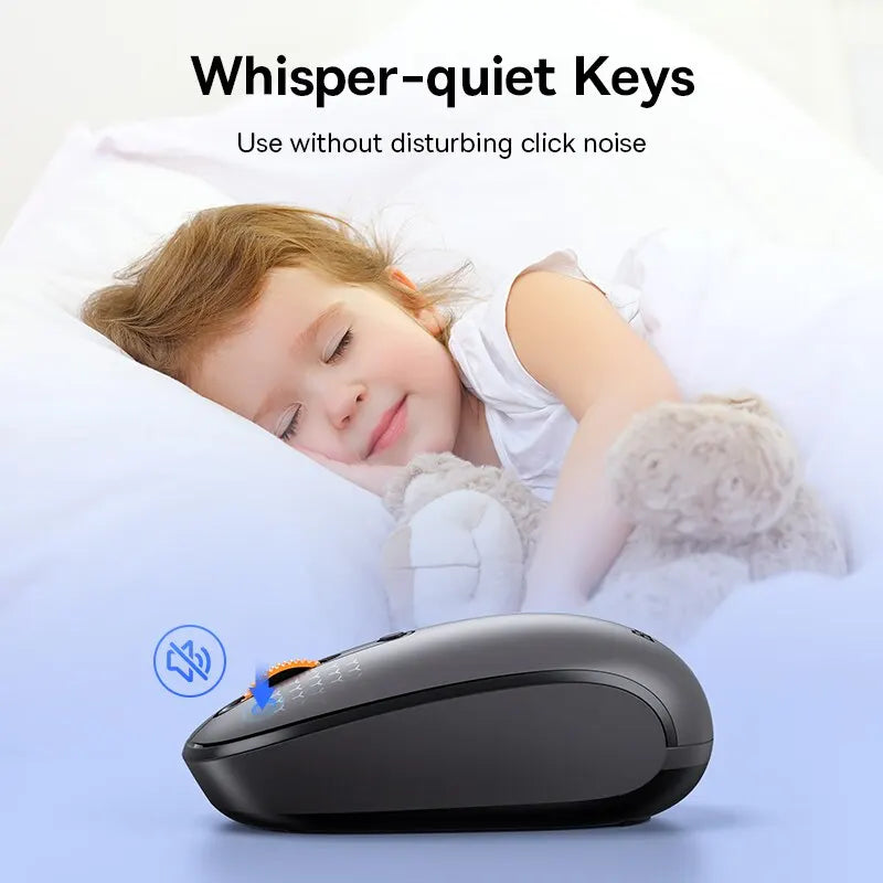Baseus F01B Wireless Bluetooth5.0/2.4G/1600DPI Silent Click Mouse