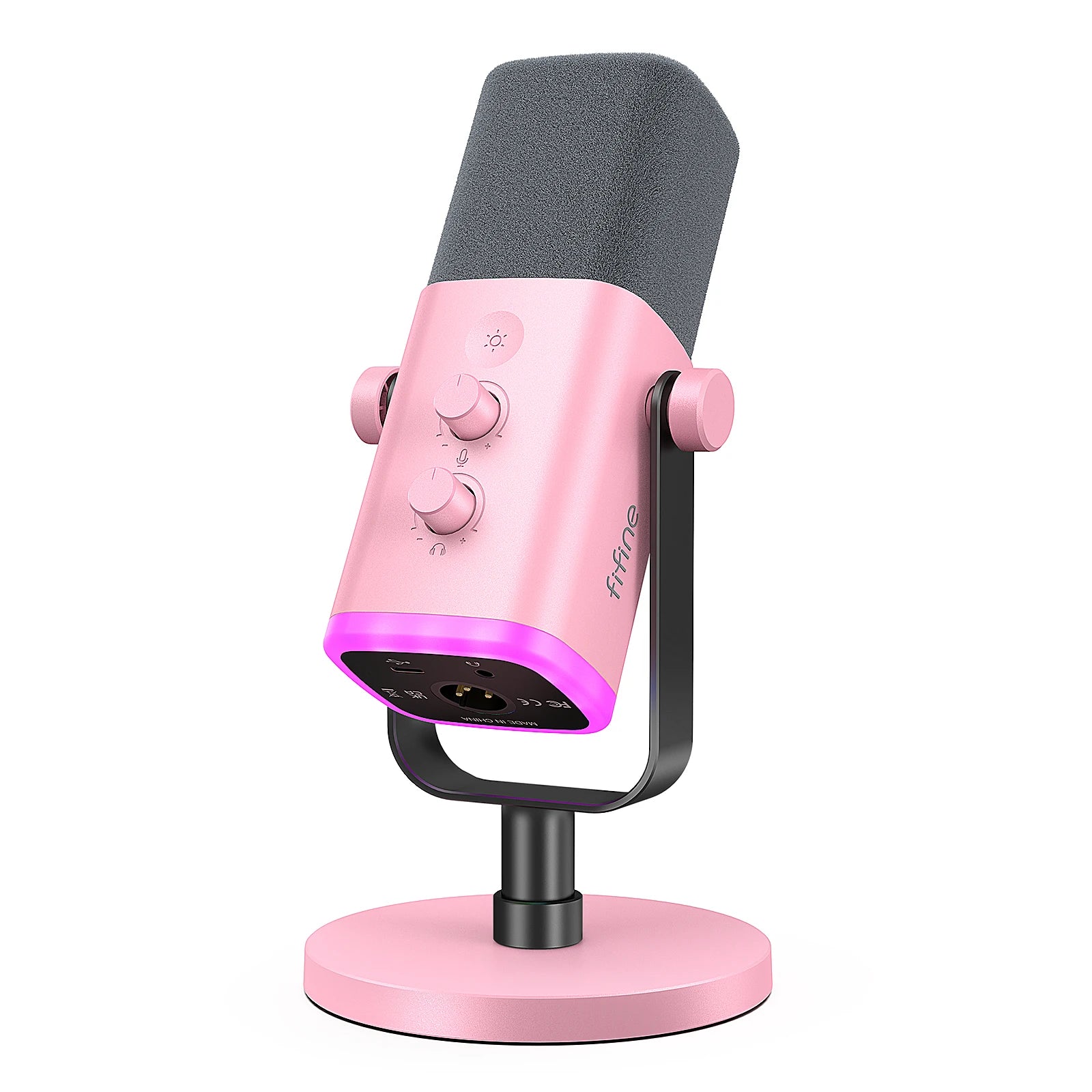 FIFINE AM8 USB/XLR Dynamic Gaming Microphone with Touch Mute, Headphone Jack, and I/O Controls – Compatible with PC, PS5/PS4 Mixer
