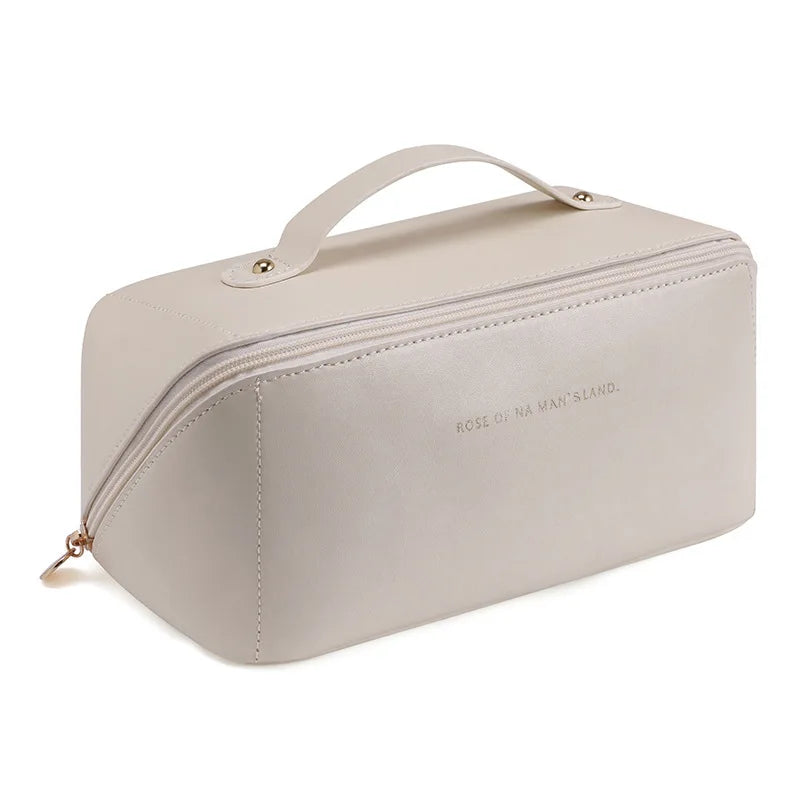 Large Capacity Portable Makeup Bag for Women | Travel Cosmetic & Toiletry Shell Pillow Pouch