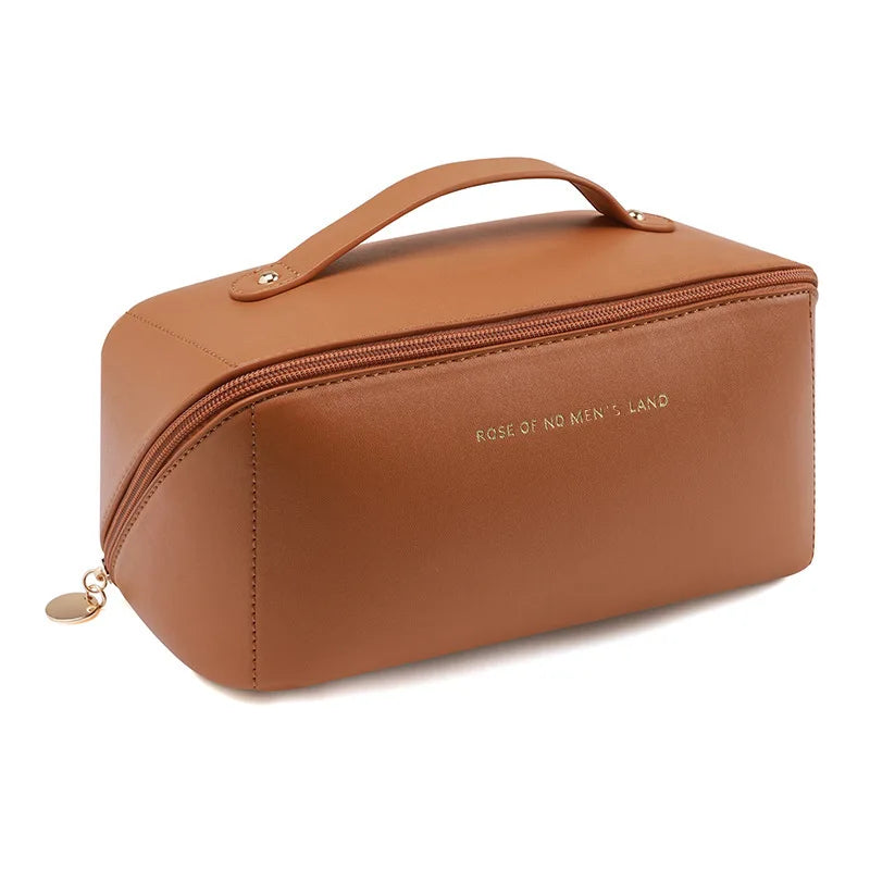 Large Capacity Portable Makeup Bag for Women | Travel Cosmetic & Toiletry Shell Pillow Pouch
