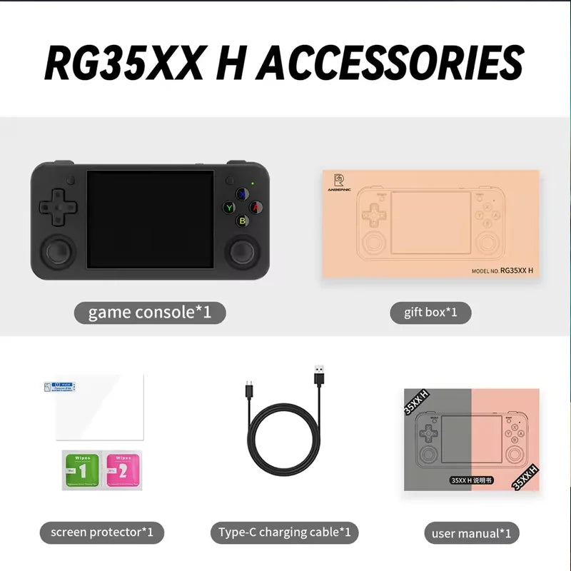 ANBERNIC RG35XX H – Portable Retro Gaming Console with 64GB & 5528 Classic Games