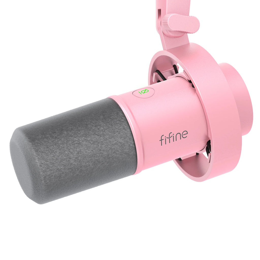 FIFINE K688W Dynamic Microphone – USB/XLR Combo, Gain Knob, Touch-Mute, Headphone Jack