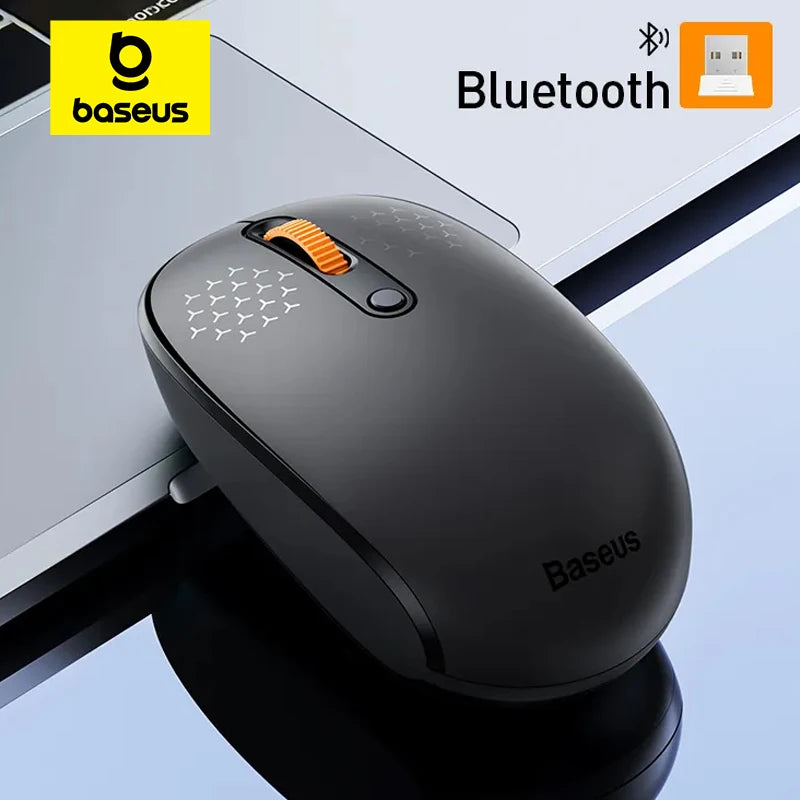 Baseus F01B Wireless Bluetooth5.0/2.4G/1600DPI Silent Click Mouse