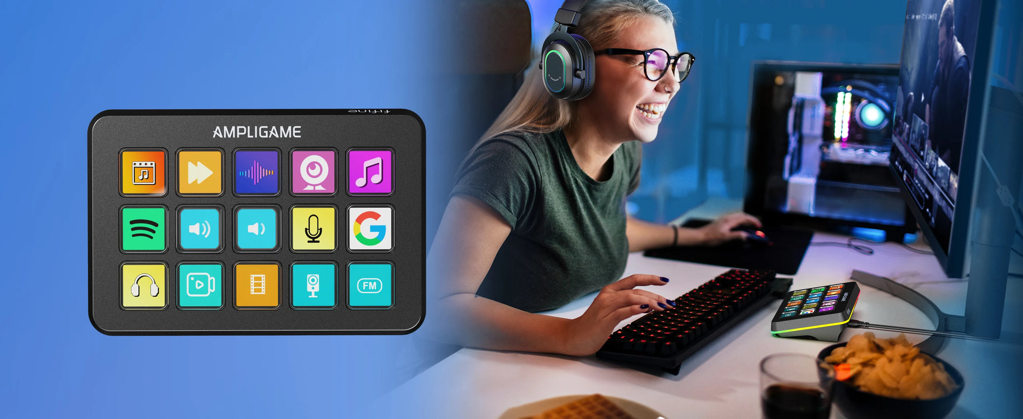 FIFINE D6 Mini Macro Keyboard – 15 Programmable Keys for OBS, Twitch, YouTube, VK | App-Controlled Trigger Actions